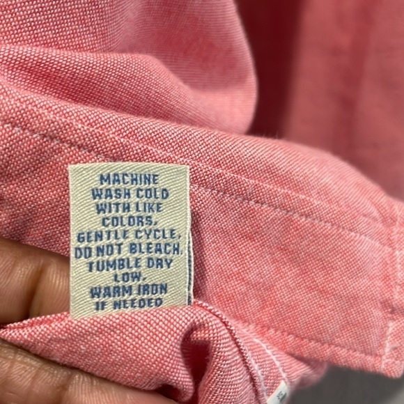 Natural Basix Men's Pink Button-Down Shirt Long Sleeve Business Casual Size M - Picture 6 of 10